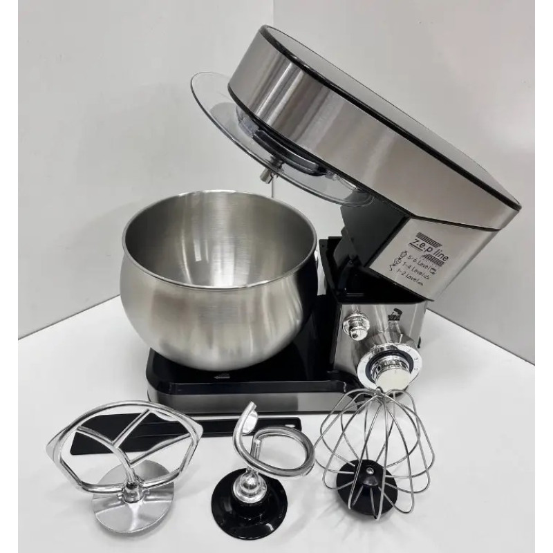 Кухонний тістоміс міксер Zepline ZP-105 3в1, 3500 Вт, чаша 6 л, 6 швидкостей, планетарна система