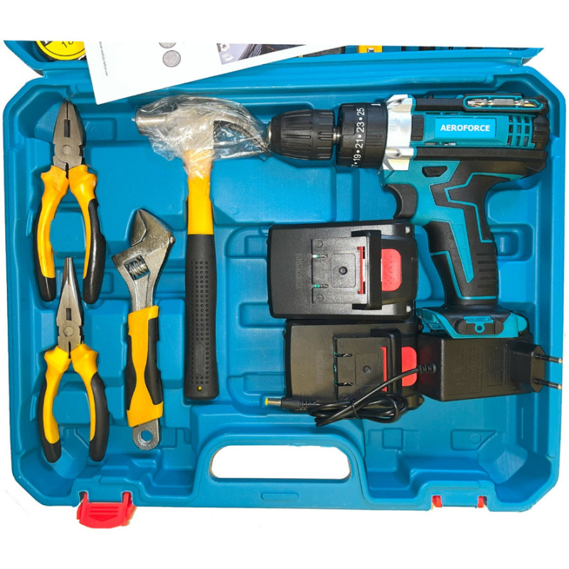 Аккумуляторный шуруповерт MulinSen C016B 24 В с двумя аккумуляторами и кейсом