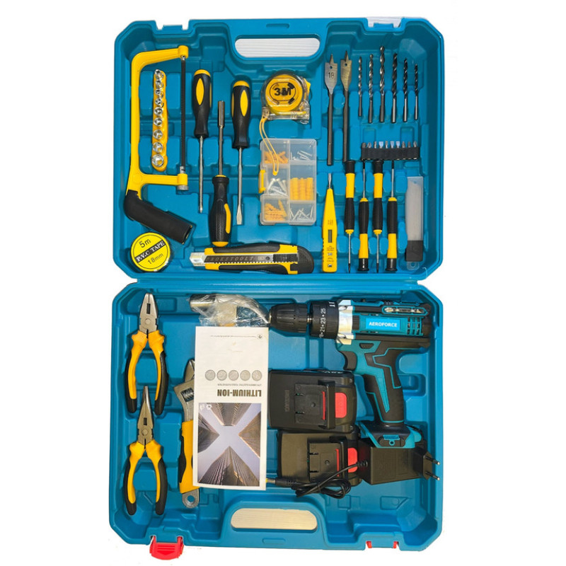 Аккумуляторный шуруповерт MulinSen C016B 24 В с двумя аккумуляторами и кейсом