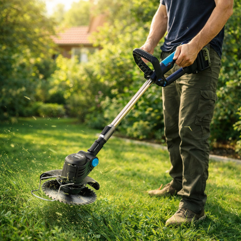 Акумуляторний тример для трави та кущів THO Lithium 36V + міні-пилка 6" (2 акумулятори)