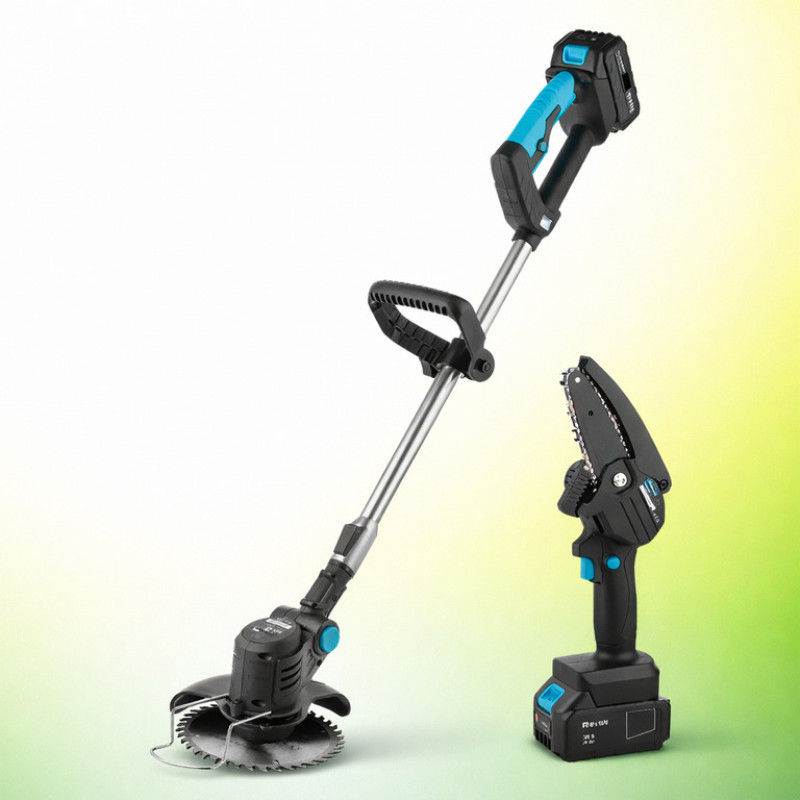 Акумуляторний тример для трави та кущів THO Lithium 36V + міні-пилка 6" (2 акумулятори)