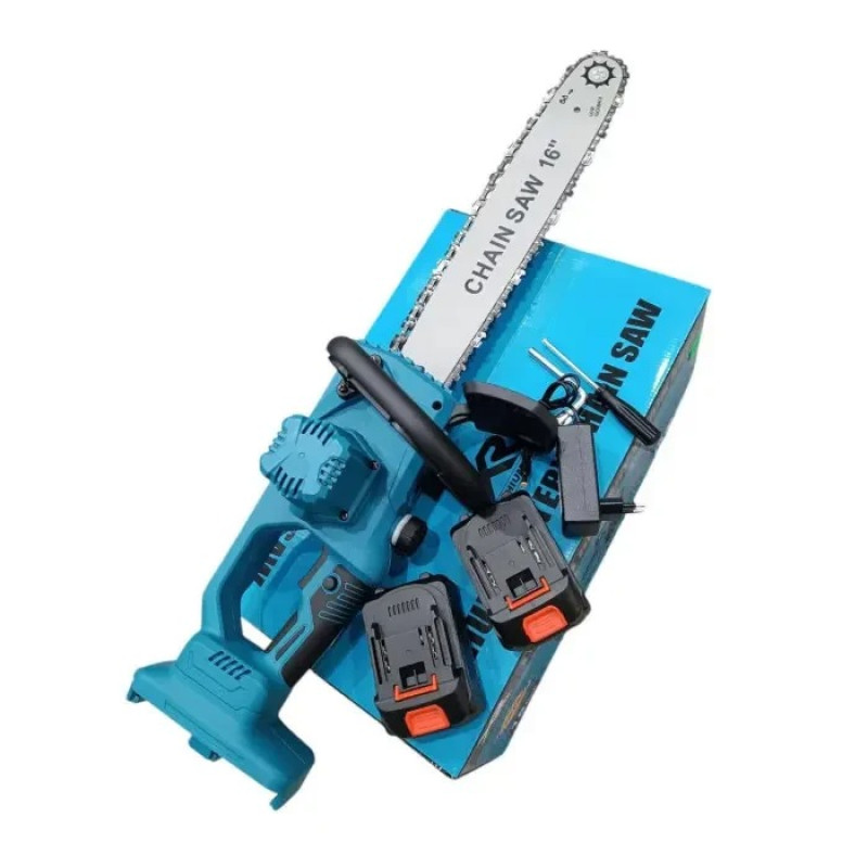 Аккумуляторная цепная пила 16" Electric Saw, 2 аккумуляторами 68V и мощностью 2500W