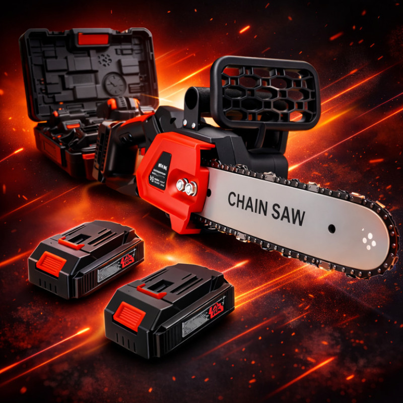 Акумуляторна безщіткова ланцюгова пилка RED MA748 12" (30 см) 48V з 2 акумуляторами