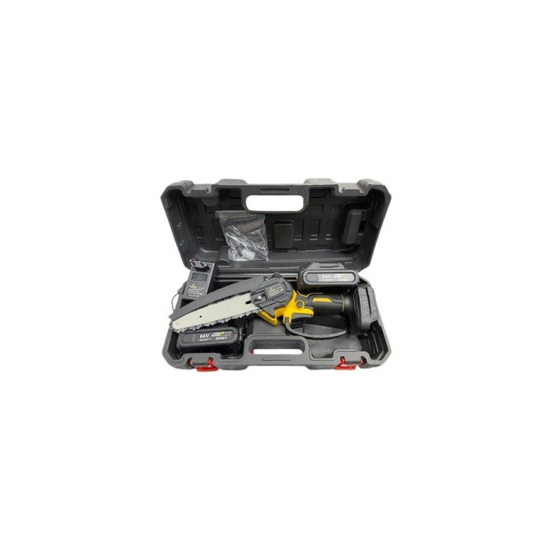 Міні пила акумуляторна садова ланцюгова в кейсі + 2 акумулятори 64V, шина 15,24 см