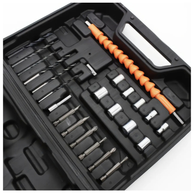 Набір акумуляторний шурупокрут з насадками Yellow 12V у валізі