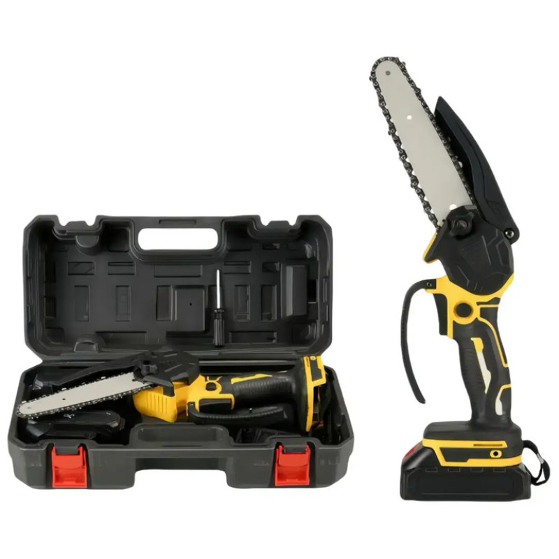 Міні пила акумуляторна садова ланцюгова в кейсі + 2 акумулятори 64V, шина 15,24 см