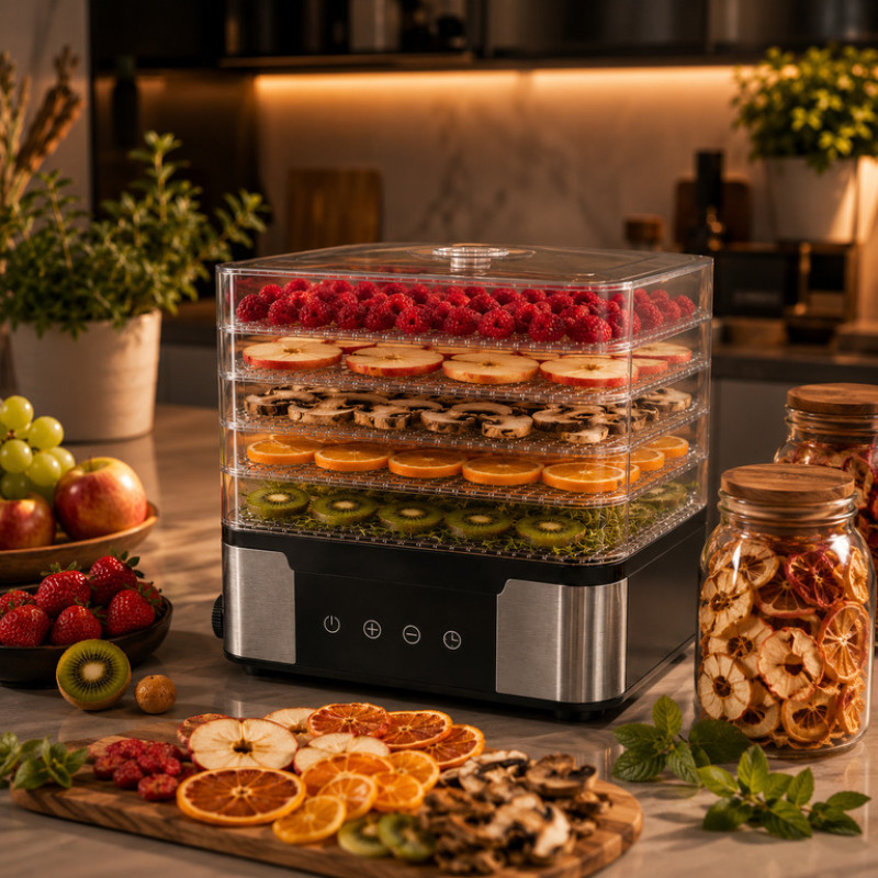 Електрична сушарка для овочів та фруктів Rainberg RB-2291 Food Dehydrator Multifunction (1000W)