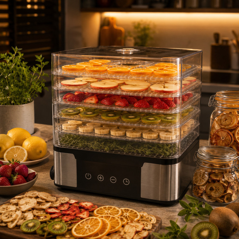 Електрична сушарка для овочів та фруктів Rainberg RB-2291 Food Dehydrator Multifunction (1000W)