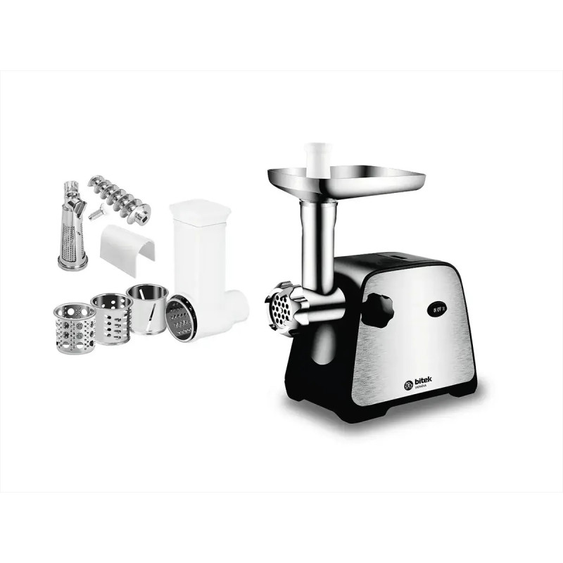 Електрична м’ясорубка BITEK BT-203 4200 Вт | Насадки для ковбас і кеббе