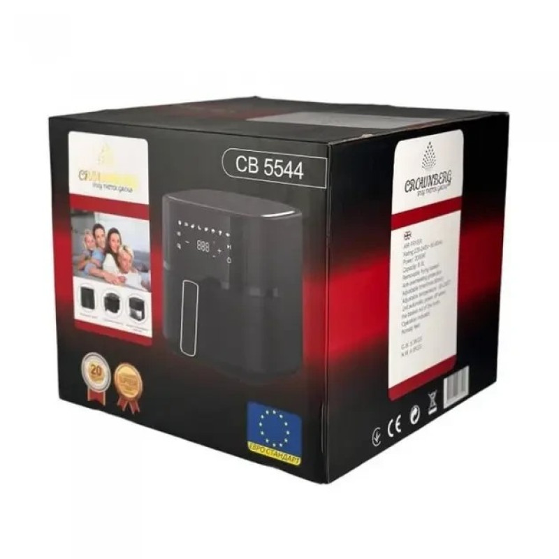 Фритюрница воздушная Crownberg CB-5544 6 л 2000 Вт, сенсорная, 8 программ