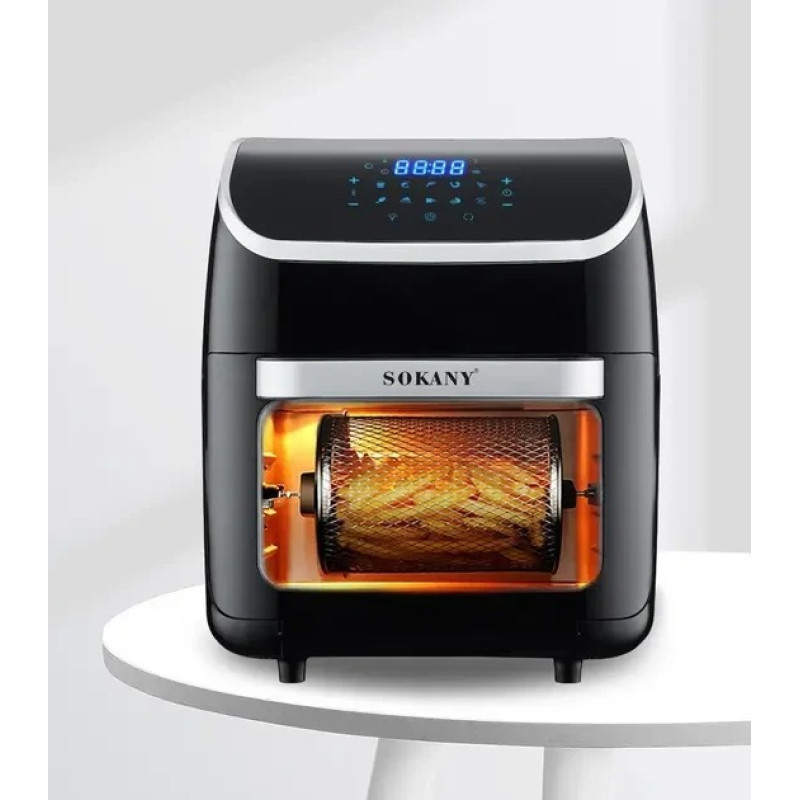 Аэрофритюрница электрическая Sokany SK-8039 12 л 2500 Вт с ручным управлением и защитой от перегрева