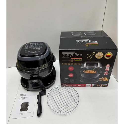Смарт-аерофритюрниця Zepline ZP-140 з функцією обертання, 10 л, 4000 Вт, 18 програм