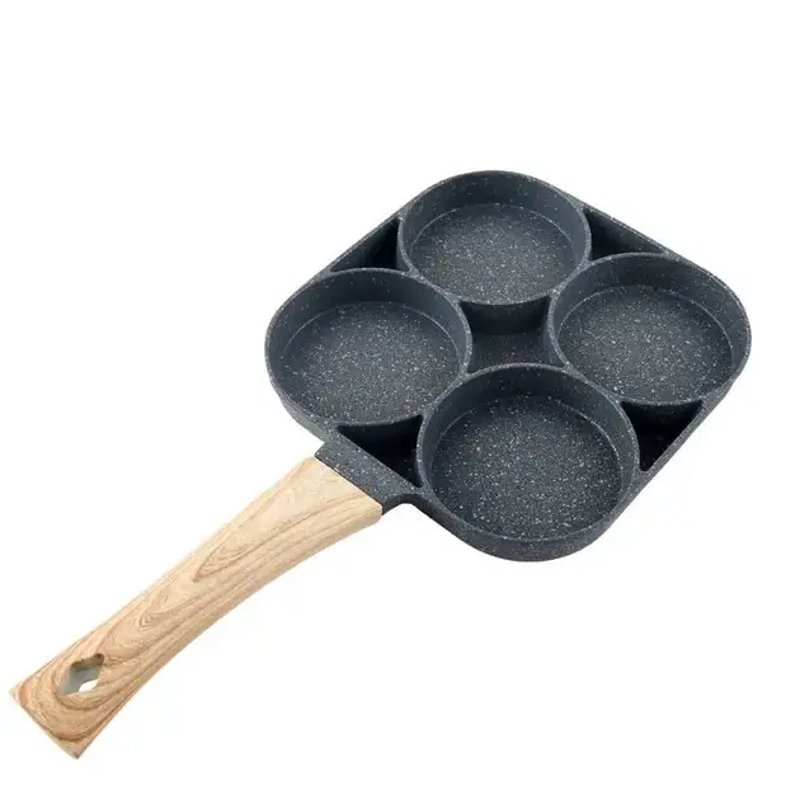 Сковорода с антипригарным гранитным покрытием на 4 отделения — идеальна для завтрака