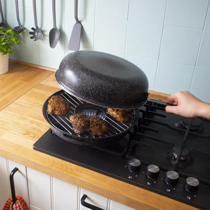 Сковорода гриль-газ Benson BN-803 с антипригарным покрытием