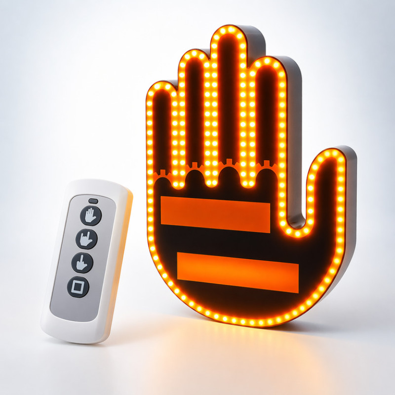 LED ладонь на заднє скло авто з пультом керування