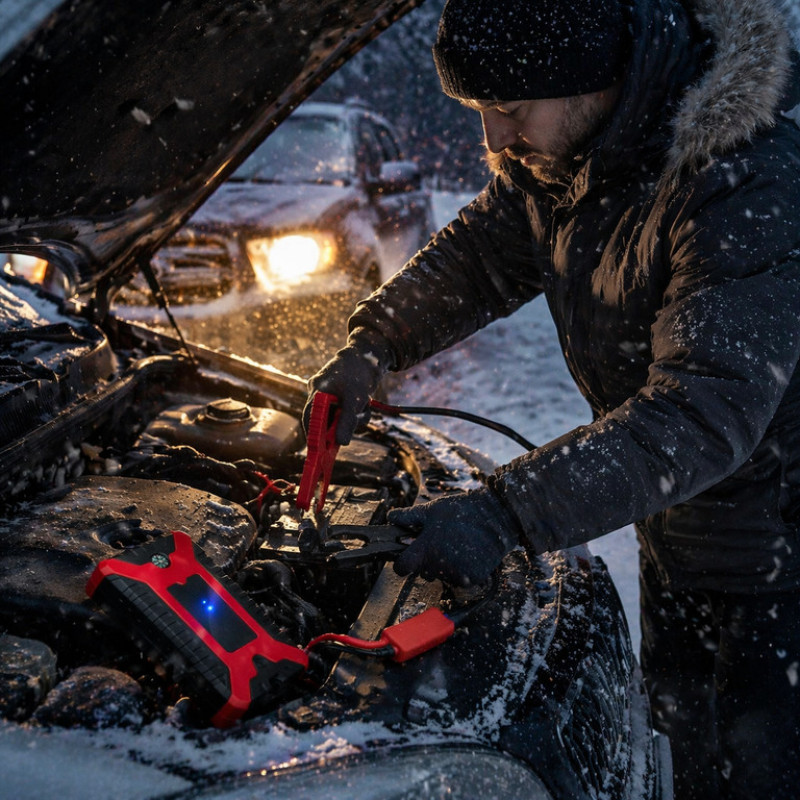 Автомобільний пускозарядний пристрій Jump Starter Power Bank 99800mAh з компресором