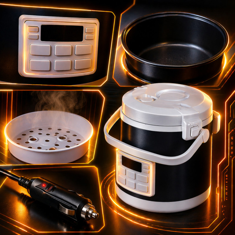 Автомобільна мультиварка-пароварка DMWD 1.6 л 12/24V