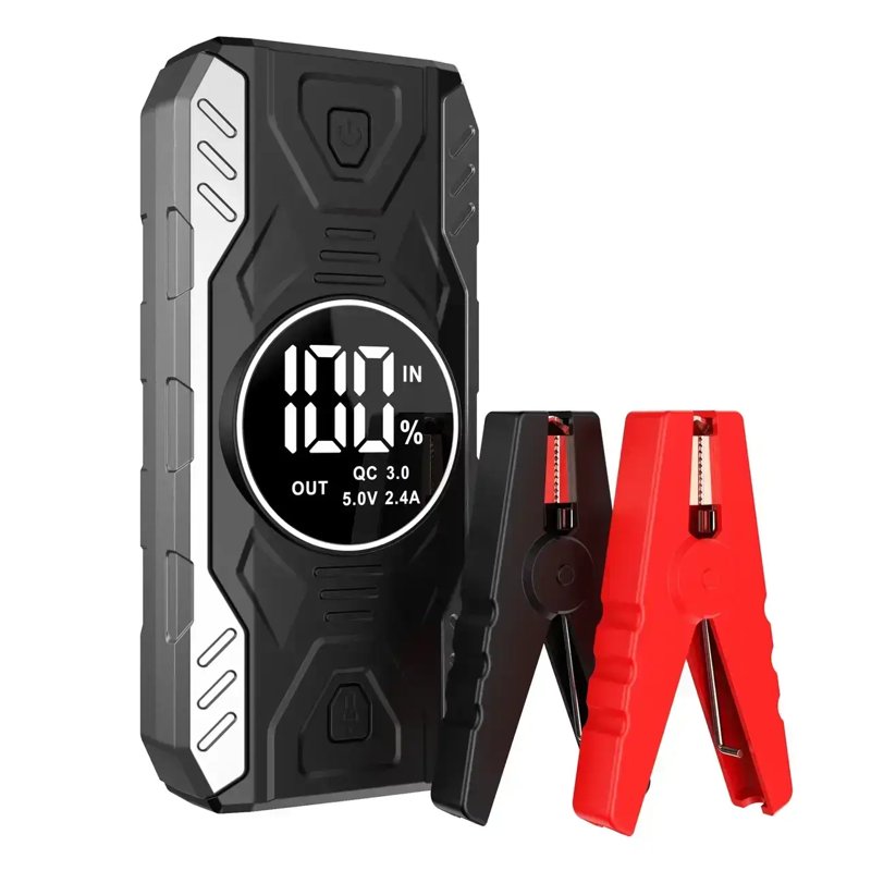 Пуско-зарядное устройство JUMPSTARTER QY19 с дисплеем и фонарем, 11900 мАч