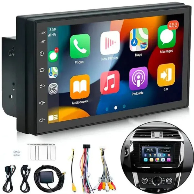 Автомагнітола CP606 2DIN Android 8.0, 2/16 ГБ, 7" IPS дисплей, Bluetooth, Wi-Fi та GPS