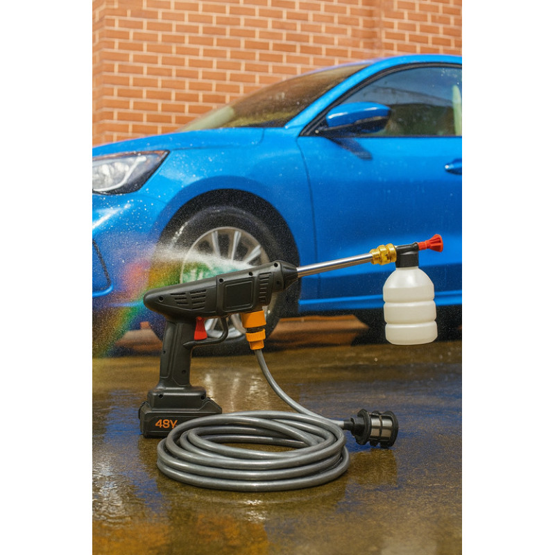 Аккумуляторная мойка высокого давления 48V с 2 аккумуляторами