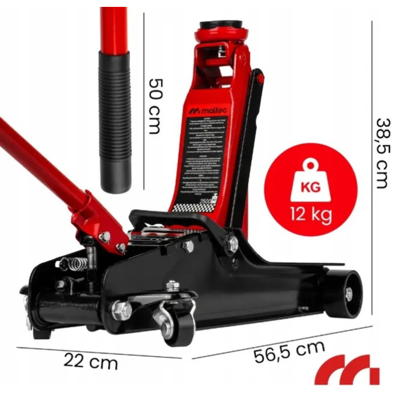 Домкрат гідравлічний підкатний низькопрофільний 2.5 т (85–385 мм) MasterJack2500