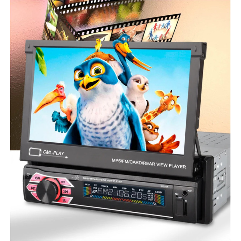 Автомагнітола SWM 9601G 7in1 з висувним екраном 7", Bluetooth, GPS та FM/AM