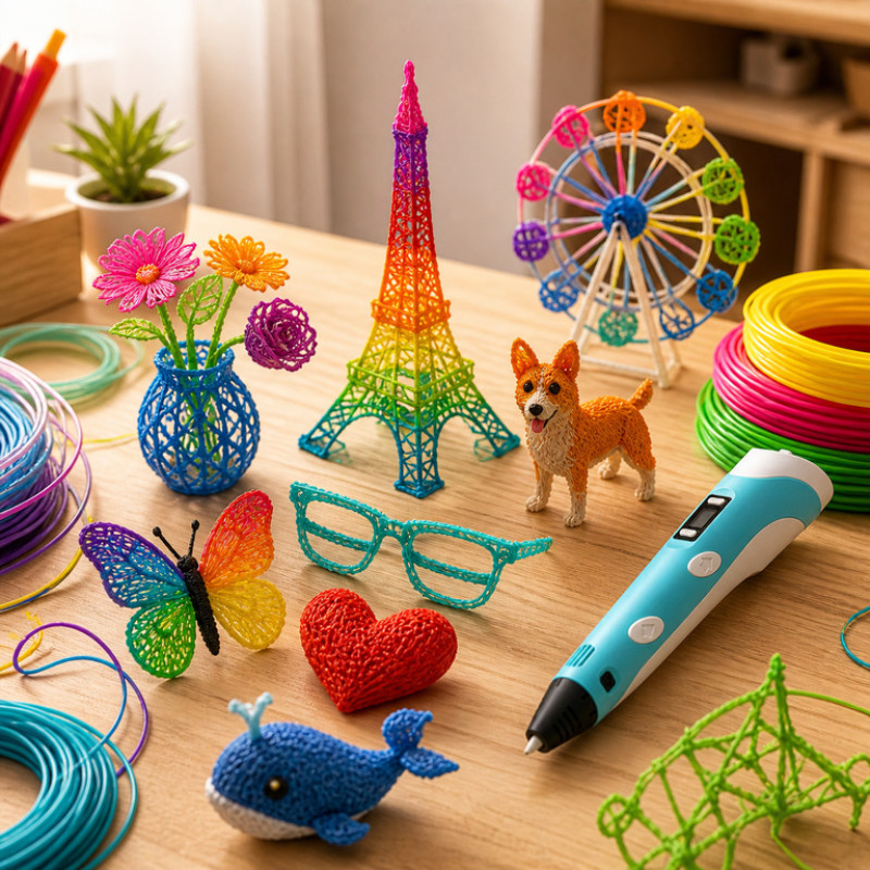 3D ручка 3DPen-6 набор с планшетом 8.5", 100 м PLA, ножницы и защита, выбор цвета