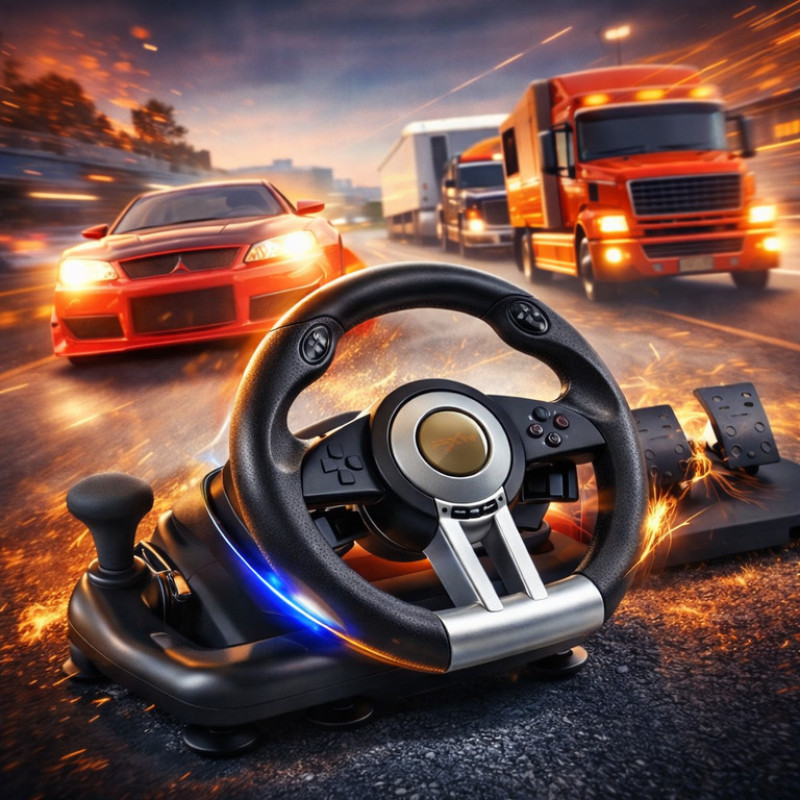 Игровой руль PXN V3 PRO для PC/PS3/PS4/Xbox One/Switch (USB)