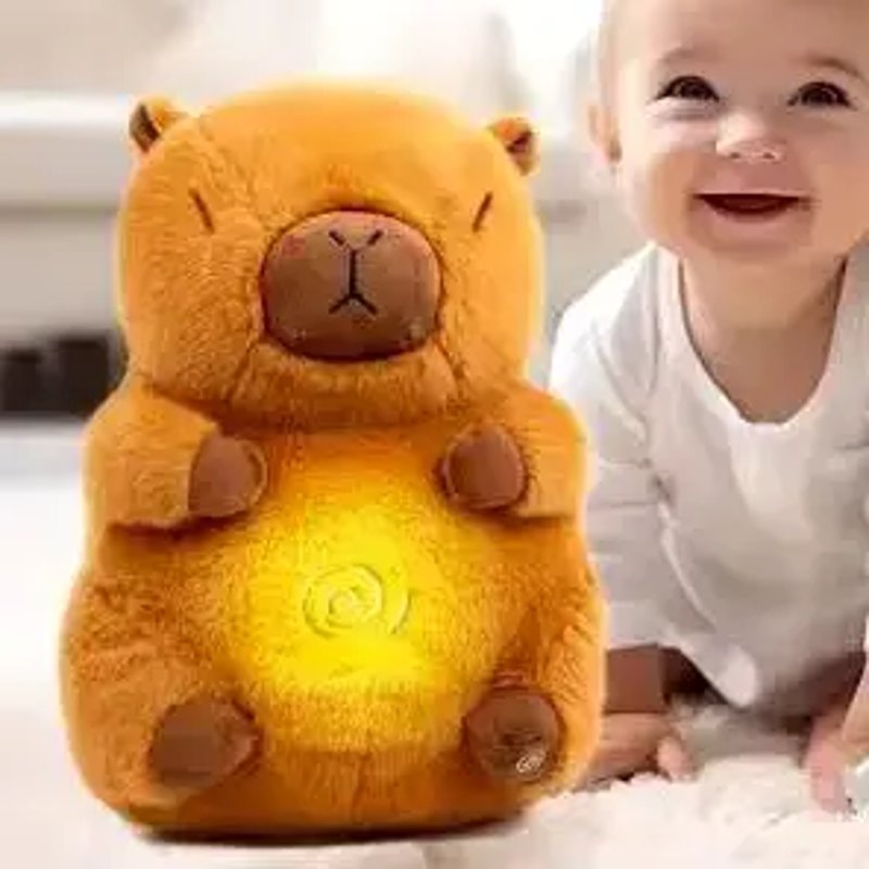 Інтерактивна м’яка іграшка Капібара CapyBuddy 30 см — "дихає" під час обіймів