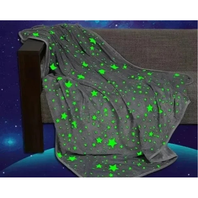 Серый детский плед Magic Blanket 152*168, светящийся в темноте