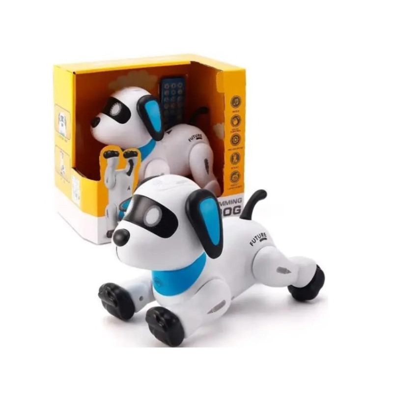 Детская интерактивная игрушка робот-собака K21 Stunt Dog с пультом и функцией программирования