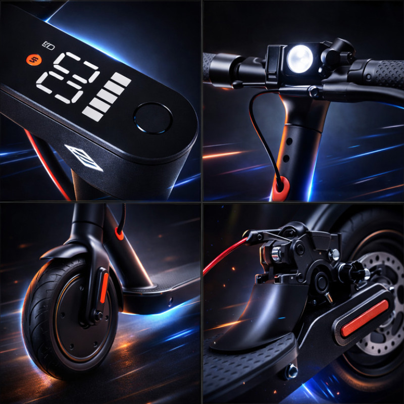 Электросамокат SCO12 500W 9600 мАч складной городской до 30 км/ч