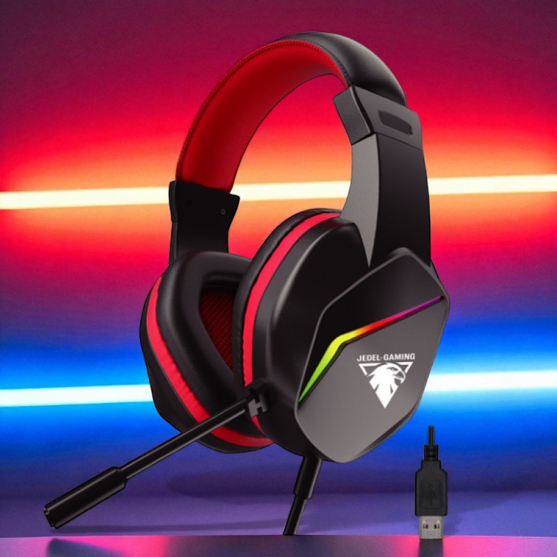 Игровые наушники с микрофоном и подсветкой JEDEL GH-269 (USB)
