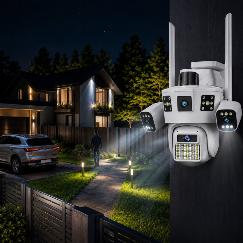 Камера на 3 линзы с Wi-Fi и солнечной панелью XPRO SD 39