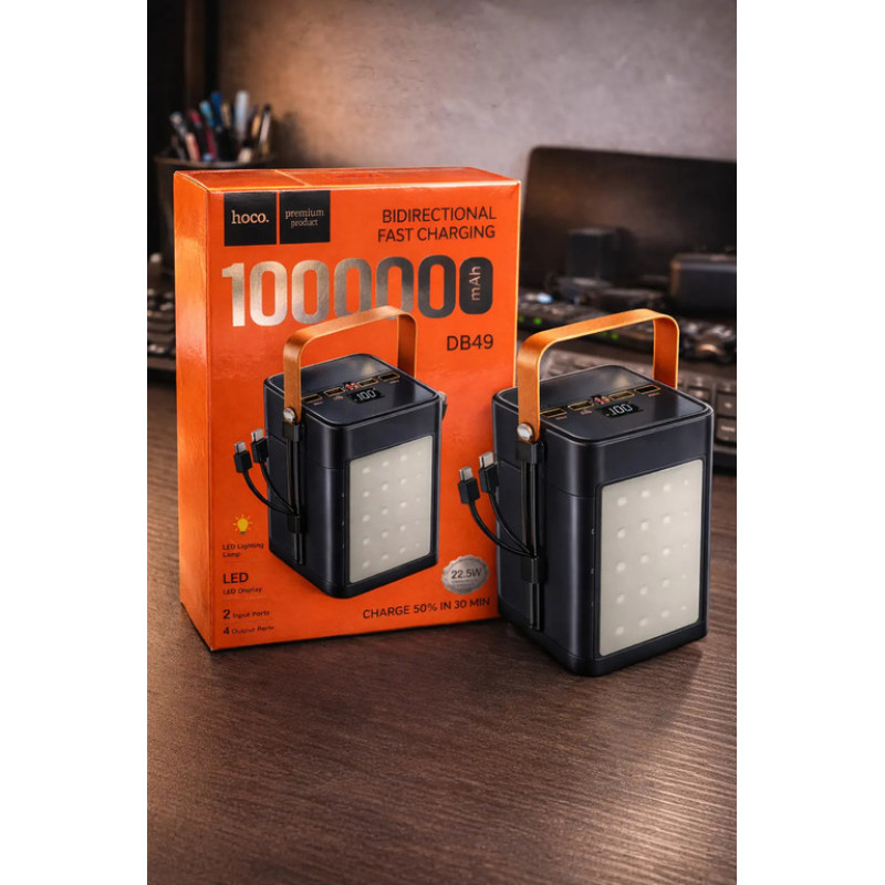 Портативний акумулятор Power Bank Hoco DB49 Action 22.5W 100000 mAh QC3.0 PD20W