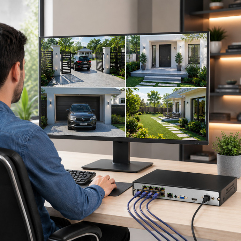 Комплект відеоспостереження дротовий з переглядом через 3G DVR KIT 4ch (4 камери, реєстратор)