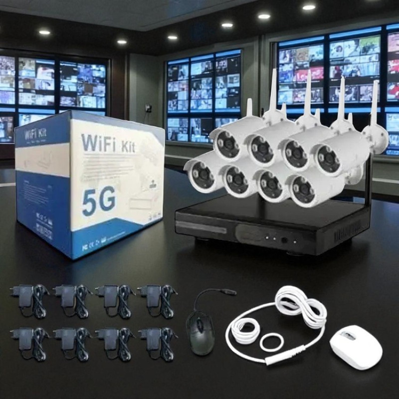 Комплект видеонаблюдения 8 камер 5G Wi-Fi KIT NVR