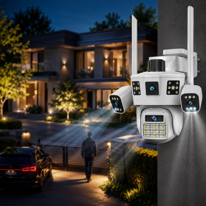 Камера на 3 линзы с Wi-Fi и солнечной панелью XPRO SD 39