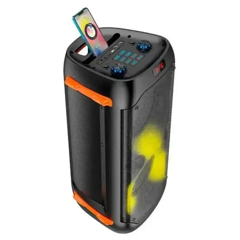 Портативна акустична система Su-Kam BT 622D з двома мікрофонами — Bluetooth 5.1, RGB підсвічування, 2×20 Вт