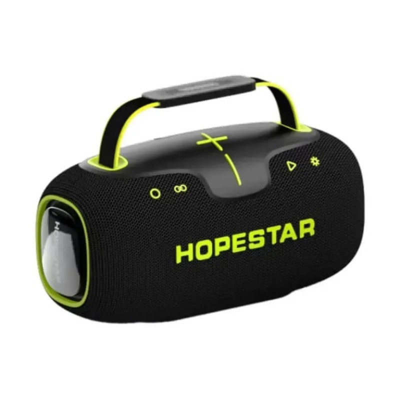 Портативная колонка Hopestar Party Box 150 — зелёная, 60 Вт, с RGB-подсветкой и защитой IPX5