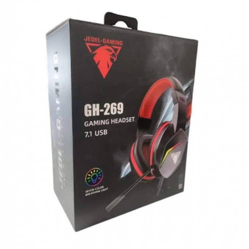Игровые наушники с микрофоном и подсветкой JEDEL GH-269 (USB)