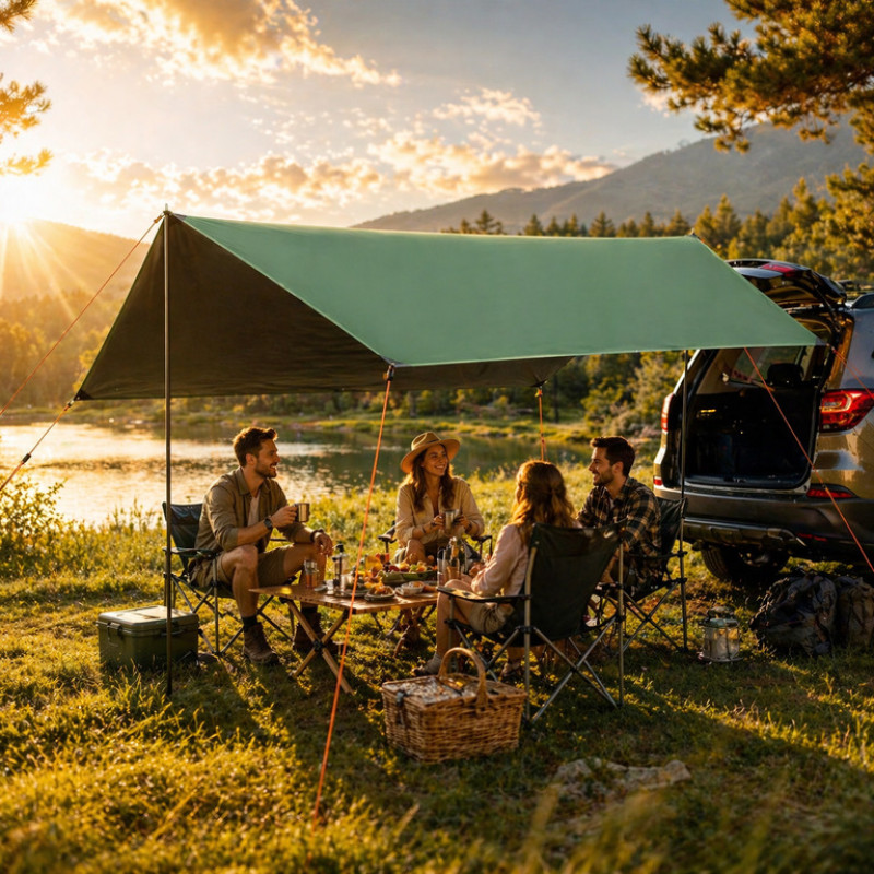 Навіс-тент для авто 300×300 см пікніковий Oxford 210D водонепроникний