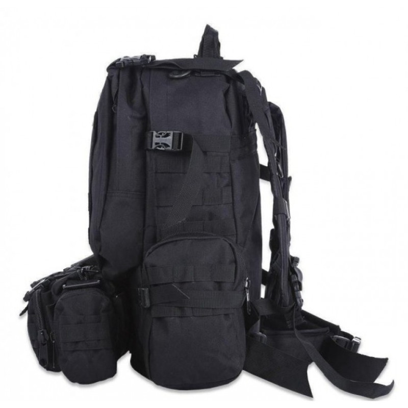 Тактичний рюкзак 55 л з підсумками Tactical Backpack B08 (MOLLE) чорний