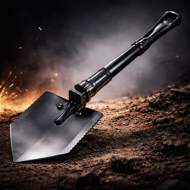 Лопата саперна складна 57 см INTERTOOL AT-0133