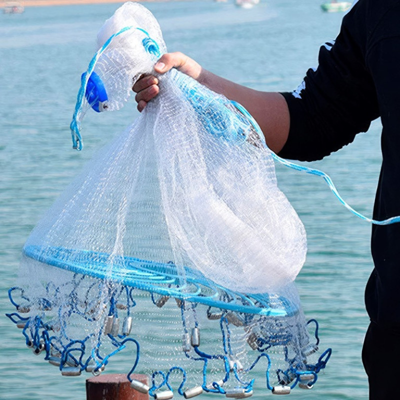 Кастинговая сеть парашют для рыбака из лески 4 м