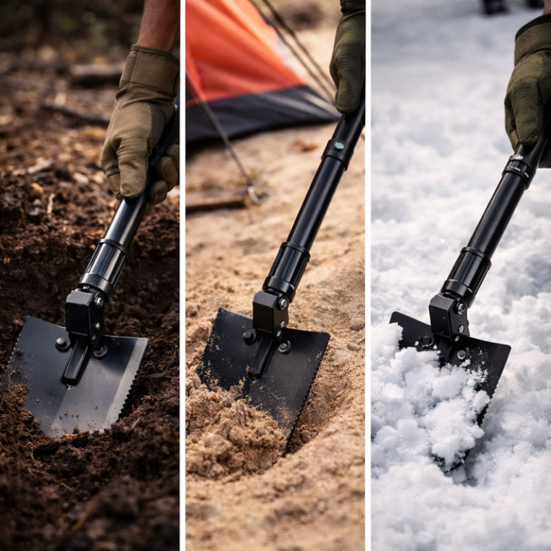 Лопата саперна складна 57 см INTERTOOL AT-0133