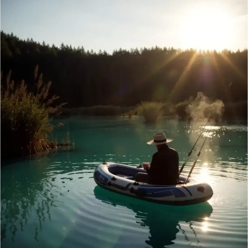 Надувная лодка JR-2400 (3 места) — ПВХ лодка для рыбалки и отдыха 264×145×41 см