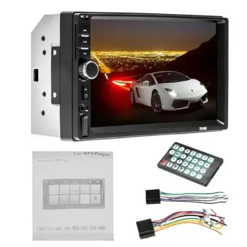 Автомагнитола 2DIN 7018B с Bluetooth, сенсорная, с пультом, FM/USB, 7 дюймов