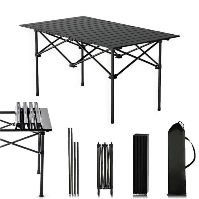 Складной туристический стол 95×55 см + 6 стульев – набор для пикника и кемпинга