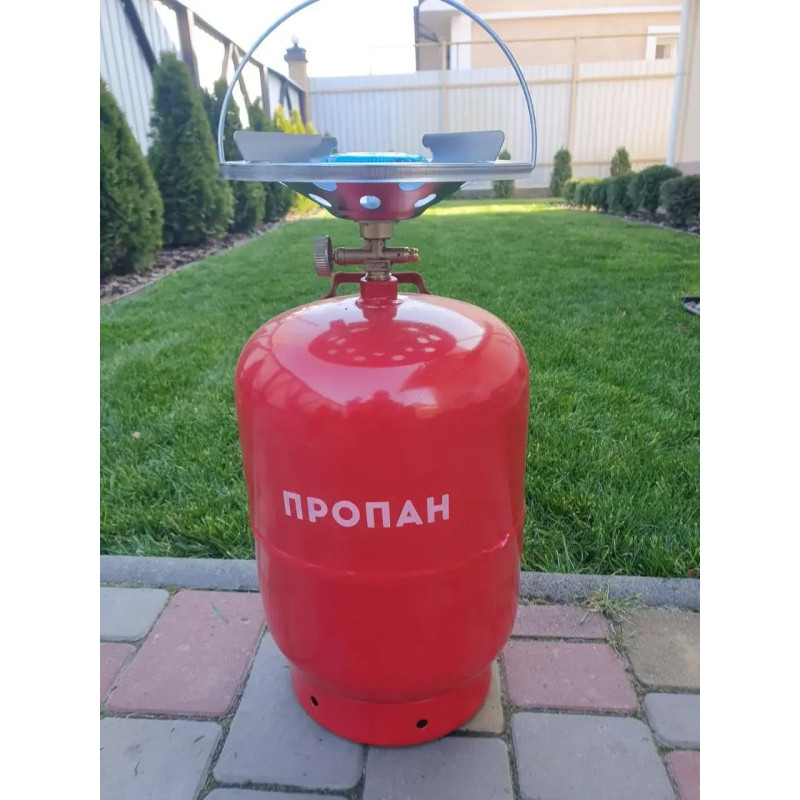 Туристичний газовий балон-пікнік Superplast BK 12 л – металевий балон для кемпінгу, відпочинку та побуту